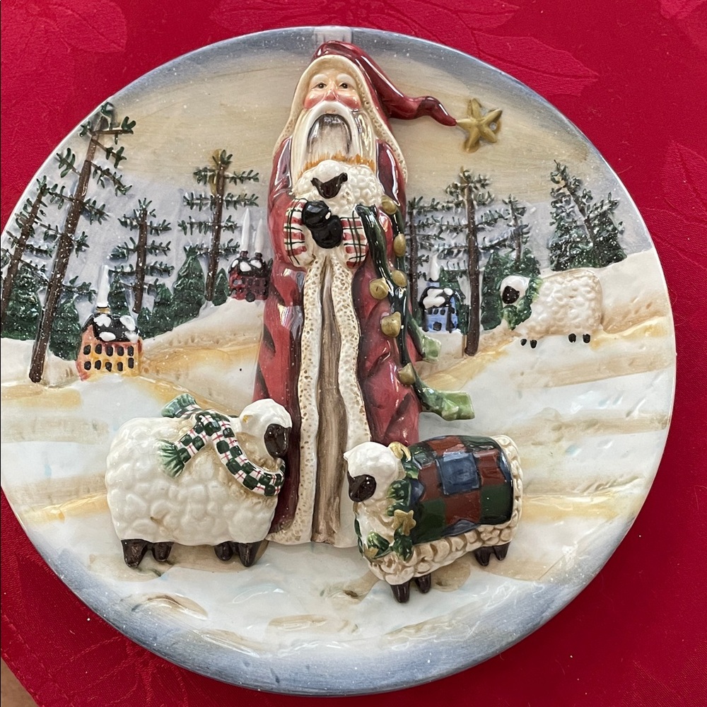 Ganz 3D Santa Shepard Wall Plate